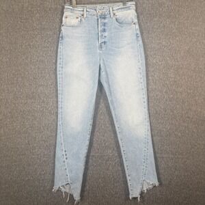 Etica Alex Boy Skinny Jeans Women's Size 28 – Light Wash High Rise Raw Hem